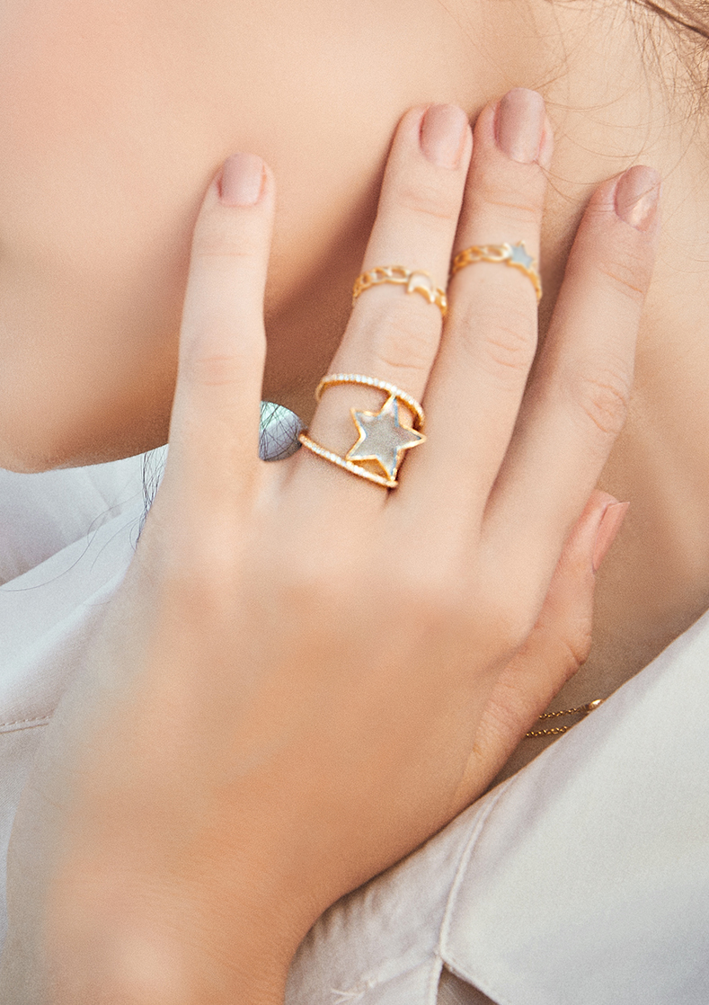 Open Star Ring, Sterling Silver Or Gold Plated By Lily Charmed |  notonthehighstreet.com